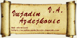 Vujadin Azdejković vizit kartica